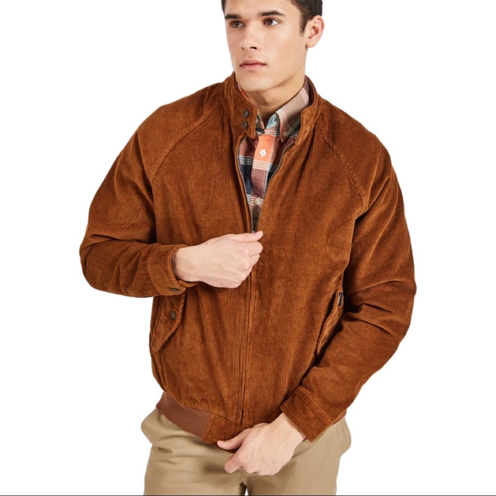 Ben Sherman Brown Corduroy Harrington Jacket